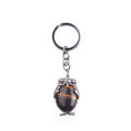 Charms Gemstone Alloy Car Keychain Owl Pendant